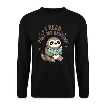Je lis après le coucher lire paresseux - Sweat-shirt Unisexe - noir - Devant - Alina (178cm) & Michal (187cm)