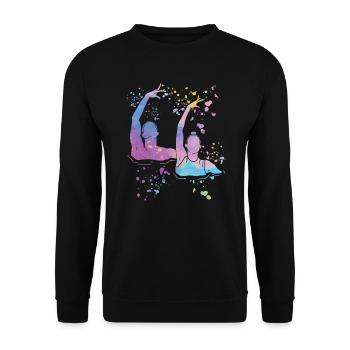 Artistic Swim Team Synchronschwimmen - Unisex Pullover - Schwarz - Vorne - Alina (178cm) & Michal (187cm)