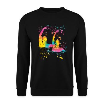 Artistic Swim Team Synchronschwimmen - Unisex Pullover - Schwarz - Vorne - Alina (178cm) & Michal (187cm)