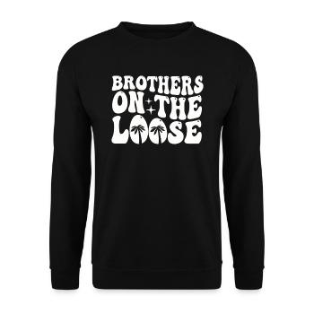 Brothers On The Loose Sibling Journey - Unisex Sweatshirt - black - Front - Alina (178cm) & Michal (187cm)