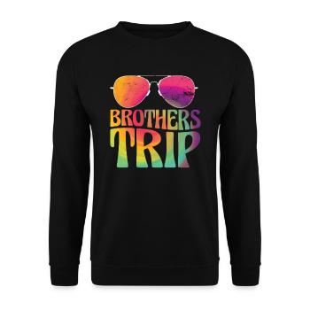 Sibling Brothers Journey - Unisex Sweatshirt - black - Front - Alina (178cm) & Michal (187cm)