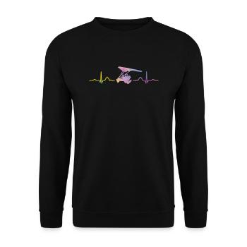 Paratrike Moteur Deltatride Deltatrike - Sweat-shirt Unisexe - noir - Devant - Alina (178cm) & Michal (187cm)