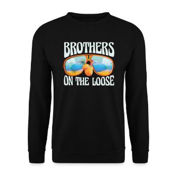 Brothers On The Loose Sibling Journey - Unisex Sweatshirt - black - Front - Alina (178cm) & Michal (187cm)