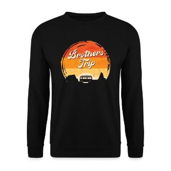 Sibling Brothers Journey - Unisex Sweatshirt - black - Front - Alina (178cm) & Michal (187cm)