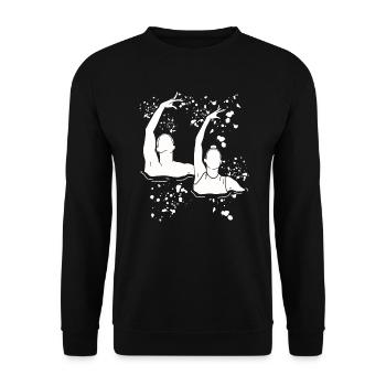 Artistic Swim Team Synchronschwimmen - Unisex Pullover - Schwarz - Vorne - Alina (178cm) & Michal (187cm)