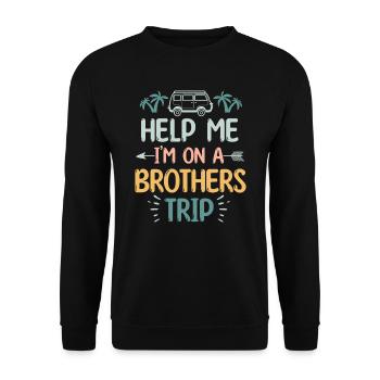 Frères et sœurs, je suis sur le chemin d’un frère - Sweat-shirt Unisexe - noir - Devant - Alina (178cm) & Michal (187cm)