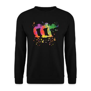 Artistic Swim Team Synchronschwimmen - Unisex Pullover - Schwarz - Vorne - Alina (178cm) & Michal (187cm)