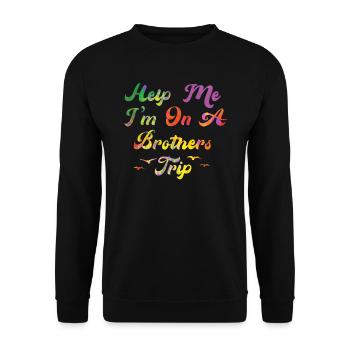 Frères et sœurs, je suis sur le chemin d’un frère - Sweat-shirt Unisexe - noir - Devant - Alina (178cm) & Michal (187cm)