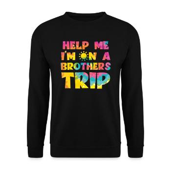 Frères et sœurs, je suis sur le chemin d’un frère - Sweat-shirt Unisexe - noir - Devant - Alina (178cm) & Michal (187cm)