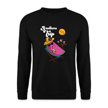 Sibling Brothers Journey - Unisex Sweatshirt - black - Front - Alina (178cm) & Michal (187cm)