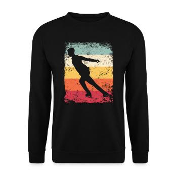 Figure Skating Figure Skating Ice Skating - Unisex Sweatshirt - black - Front - Alina (178cm) & Michal (187cm)