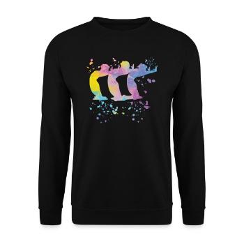 Artistic Swim Team Synchronschwimmen - Unisex Pullover - Schwarz - Vorne - Alina (178cm) & Michal (187cm)