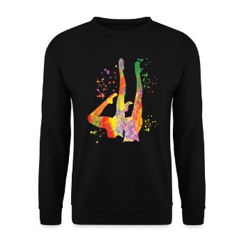 Artistic Swim Team Synchronschwimmen - Unisex Pullover - Schwarz - Vorne - Alina (178cm) & Michal (187cm)