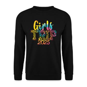 Week-end Filles Femmes Filles Voyage 2025 - Sweat-shirt Unisexe - noir - Devant - Alina (178cm) & Michal (187cm)