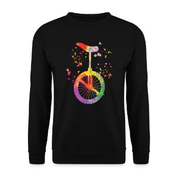 Einradfahrer Einradfahren Einrad - Unisex Pullover - Schwarz - Vorne - Alina (178cm) & Michal (187cm)