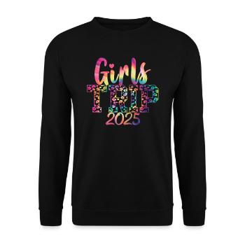 Week-end Filles Femmes Filles Voyage 2025 - Sweat-shirt Unisexe - noir - Devant - Alina (178cm) & Michal (187cm)