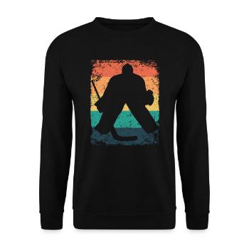 joueurs de hockey sur glace vintage hockey sur glace - Sweat-shirt Unisexe - noir - Devant - Alina (178cm) & Michal (187cm)