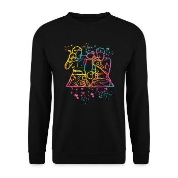 Boxen Kämpfer Kinder Boxen Match Boxer - Unisex Pullover - Schwarz - Vorne - Alina (178cm) & Michal (187cm)