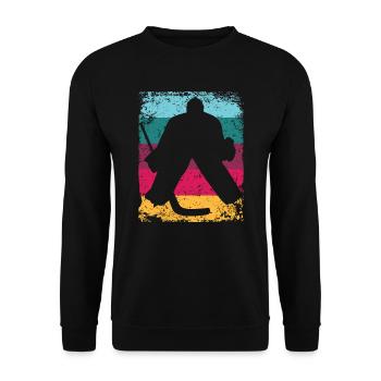 joueurs de hockey sur glace vintage hockey sur glace - Sweat-shirt Unisexe - noir - Devant - Alina (178cm) & Michal (187cm)