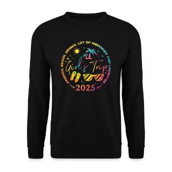 Friends Beach Laughing Girls Trip 2025 - Unisex Sweatshirt - black - Front - Alina (178cm) & Michal (187cm)