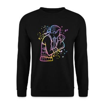 Boxen Kämpfer Kinder Boxen Match Boxer - Unisex Pullover - Schwarz - Vorne - Alina (178cm) & Michal (187cm)