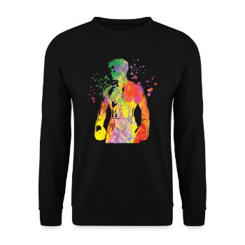 Boxen Kämpfer Kinder Boxen Match Boxer - Unisex Pullover - Schwarz - Vorne - Alina (178cm) & Michal (187cm)