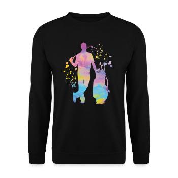 Golfer Colorsplash Kinder Miniaturgolf - Unisex Pullover - Schwarz - Vorne - Alina (178cm) & Michal (187cm)