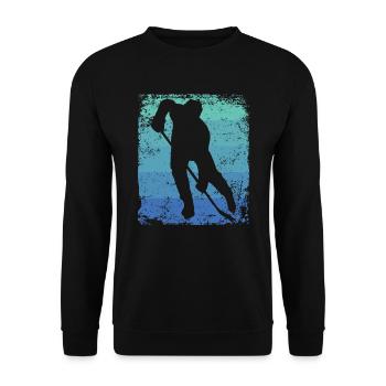 joueurs de hockey sur glace vintage hockey sur glace - Sweat-shirt Unisexe - noir - Devant - Alina (178cm) & Michal (187cm)