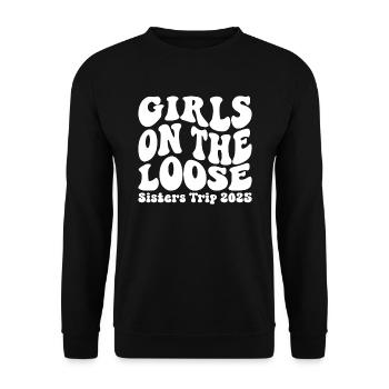 Girls On The Loose Sisters' Trip 2025 - Unisex Sweatshirt - black - Front - Alina (178cm) & Michal (187cm)