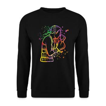 Boxing Fighter Kids Boxing Match Boxer - Unisex Sweatshirt - black - Front - Alina (178cm) & Michal (187cm)