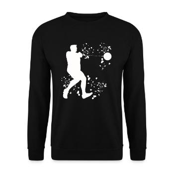 Hammerwerfer Colorsplash Hammerwerfen - Unisex Pullover - Schwarz - Vorne - Alina (178cm) & Michal (187cm)