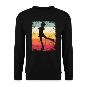 Figure Skating Figure Skating Ice Skating - Unisex Sweatshirt - black - Front - Alina (178cm) & Michal (187cm)