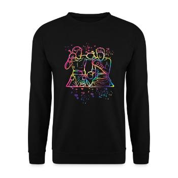 Boxing Fighter Kids Boxing Match Boxer - Unisex Sweatshirt - black - Front - Alina (178cm) & Michal (187cm)