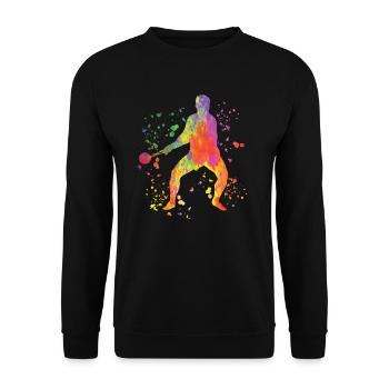 Lanceur de disque Lancer de disque Colorsplash - Sweat-shirt Unisexe - noir - Devant - Alina (178cm) & Michal (187cm)