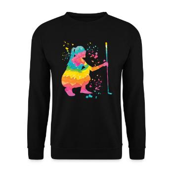 Golfer Colorsplash Kinder Miniaturgolf - Unisex Pullover - Schwarz - Vorne - Alina (178cm) & Michal (187cm)