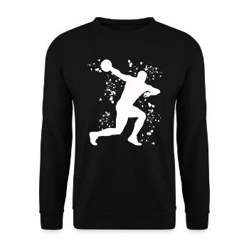 Diskuswerfer Colorsplash Diskuswurf - Unisex Pullover - Schwarz - Vorne - Alina (178cm) & Michal (187cm)