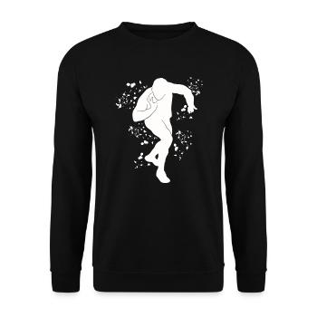 Lanceur de poids Colorsplash Lancer de poids - Sweat-shirt Unisexe - noir - Devant - Alina (178cm) & Michal (187cm)