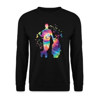 Golfer Colorsplash Kinder Miniaturgolf - Unisex Pullover - Schwarz - Vorne - Alina (178cm) & Michal (187cm)