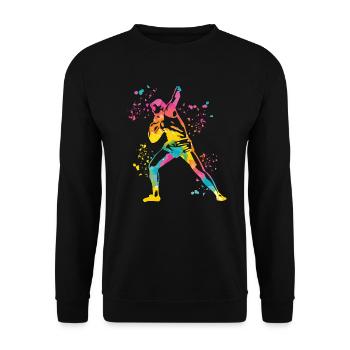 Lanceur de poids Colorsplash Lancer de poids - Sweat-shirt Unisexe - noir - Devant - Alina (178cm) & Michal (187cm)