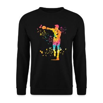 Boxing Fighter Kids Boxing Match Boxer - Unisex Sweatshirt - black - Front - Alina (178cm) & Michal (187cm)