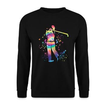 Golfer Colorsplash Kinder Miniaturgolf - Unisex Pullover - Schwarz - Vorne - Alina (178cm) & Michal (187cm)