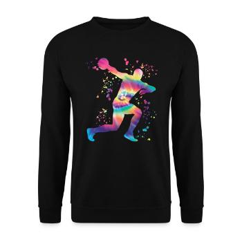 Lanceur de disque Lancer de disque Colorsplash - Sweat-shirt Unisexe - noir - Devant - Alina (178cm) & Michal (187cm)