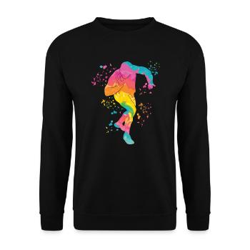 Lanceur de poids Colorsplash Lancer de poids - Sweat-shirt Unisexe - noir - Devant - Alina (178cm) & Michal (187cm)