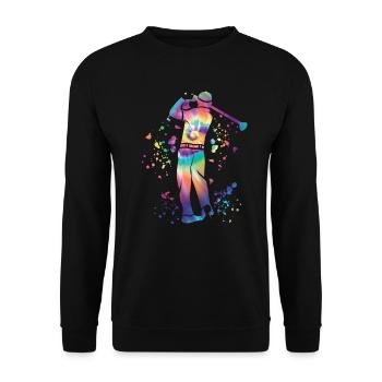 Golfer Colorsplash Kinder Miniaturgolf - Unisex Pullover - Schwarz - Vorne - Alina (178cm) & Michal (187cm)