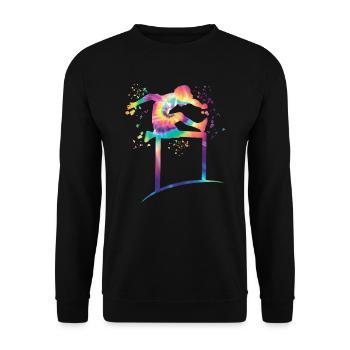 Hurdle Run Obstacle Course Kids Hurdle Run - Unisex Sweatshirt - black - Front - Alina (178cm) & Michal (187cm)