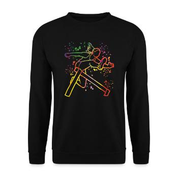 Hurdle Run Obstacle Course Kids Hurdle Run - Unisex Sweatshirt - black - Front - Alina (178cm) & Michal (187cm)