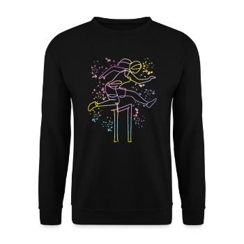 Hurdle Run Obstacle Course Kids Hurdle Run - Unisex Sweatshirt - black - Front - Alina (178cm) & Michal (187cm)