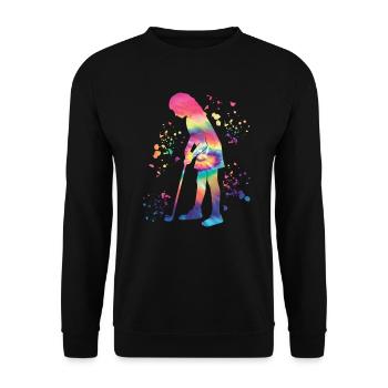 Golfer Colorsplash Kinder Miniaturgolf - Unisex Pullover - Schwarz - Vorne - Alina (178cm) & Michal (187cm)