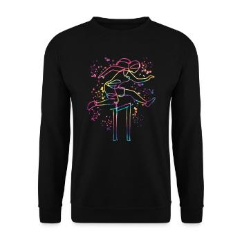 Hurdle Run Obstacle Course Kids Hurdle Run - Unisex Sweatshirt - black - Front - Alina (178cm) & Michal (187cm)