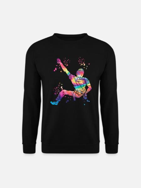 Boulderer Colorsplash Boulder Bouldering - Sweat-shirt Unisexe - noir
